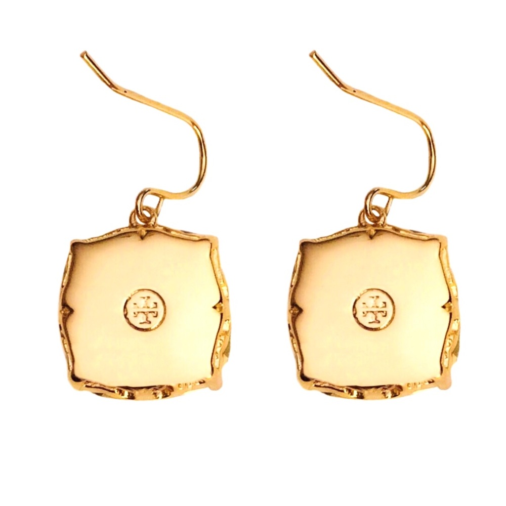 TORY BURCH • Crystal Stone Tory Set Earrings - Picture 3 of 4